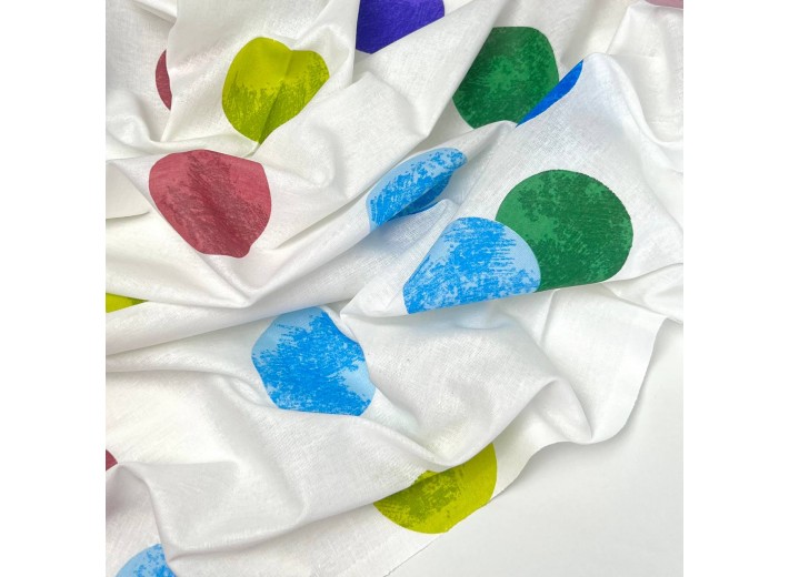 Бязь набивная Цветной горох 142 г/м2