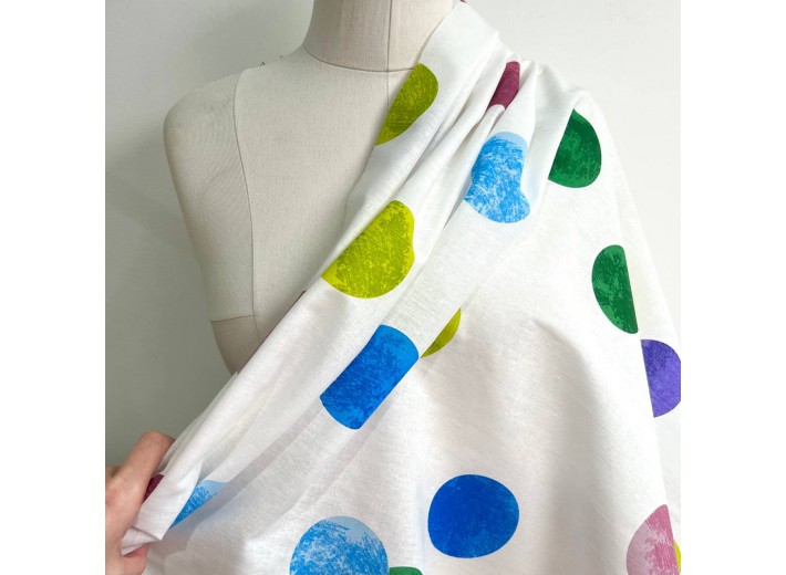 Бязь набивная Цветной горох 142 г/м2