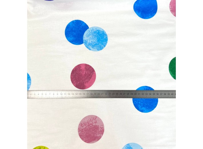 Бязь набивная Цветной горох 142 г/м2