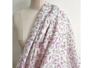 Бязь набивная Розочки на молочном 142 г/м2