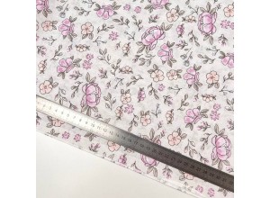 Бязь набивная Розочки на молочном 142 г/м2