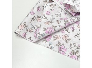 Бязь набивная Розочки на молочном 142 г/м2