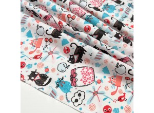 Ситец набивной Коты