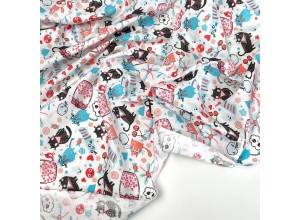 Ситец набивной Коты