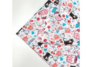 Ситец набивной Коты