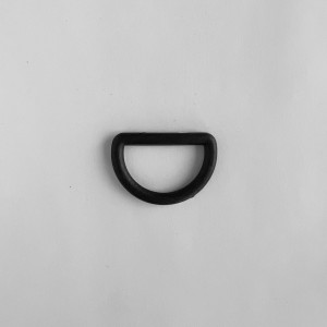 Полукольцо пластик, Черный, 25 мм