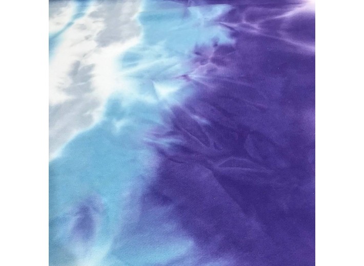 Футер 3х нитка петля тай-дай Бирюзово-фиолетовый