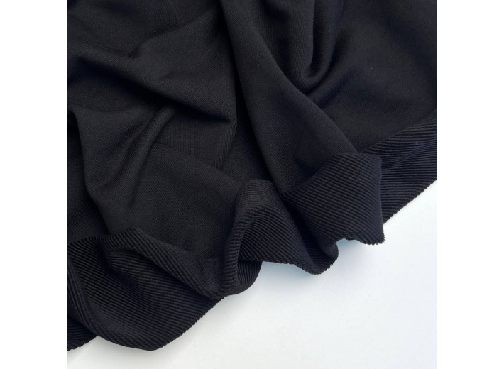 Футер 3х нитка петля Черный премиум (диагональ) (340 г/м2)