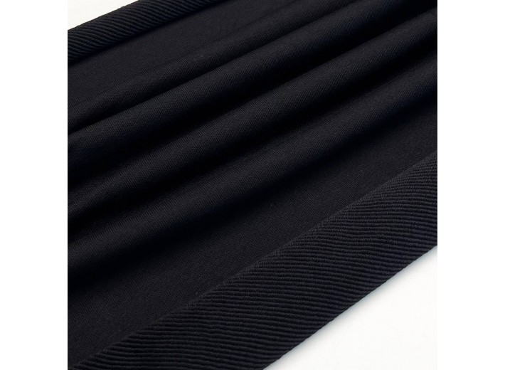 Футер 3х нитка петля Черный премиум (диагональ) (340 г/м2)