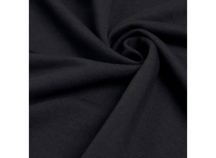 Футер 3х нитка петля Черный премиум (диагональ) (340 г/м2)