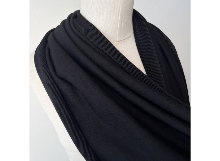 Футер 3х нитка петля Черный премиум (диагональ) (340 г/м2)