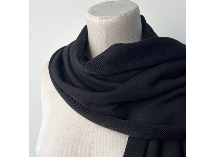 Футер 3х нитка петля Черный премиум (диагональ) (340 г/м2)