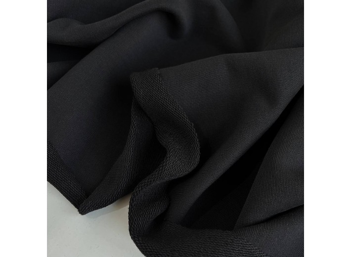 Футер 3х нитка петля Черный 100% х/б (460 г/м2)