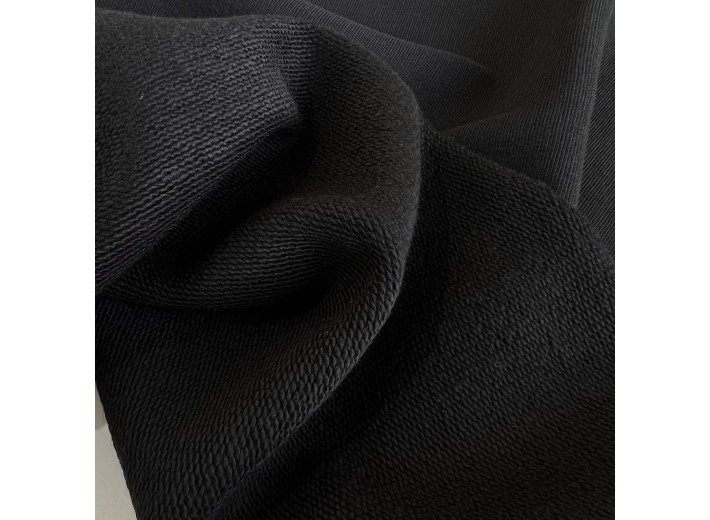 Футер 3х нитка петля Черный 100% х/б (460 г/м2)