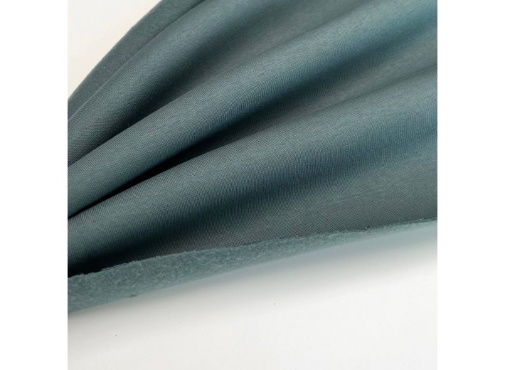 Футер 3х нитка с начесом Изумрудно-графитовый (Американский)