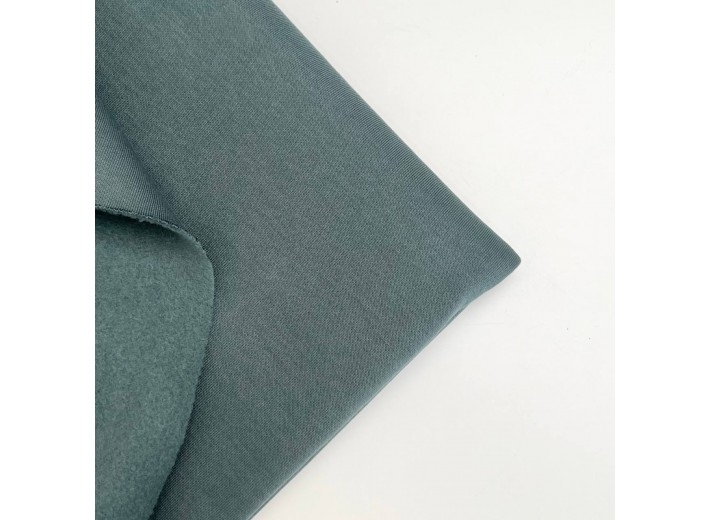 Футер 3х нитка с начесом Изумрудно-графитовый (Американский)