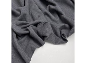 Футер-пике (3х нитка с начесом) Антрацит меланж