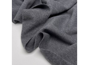 Футер-пике (3х нитка с начесом) Антрацит меланж