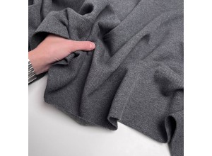 Футер-пике (3х нитка с начесом) Антрацит меланж