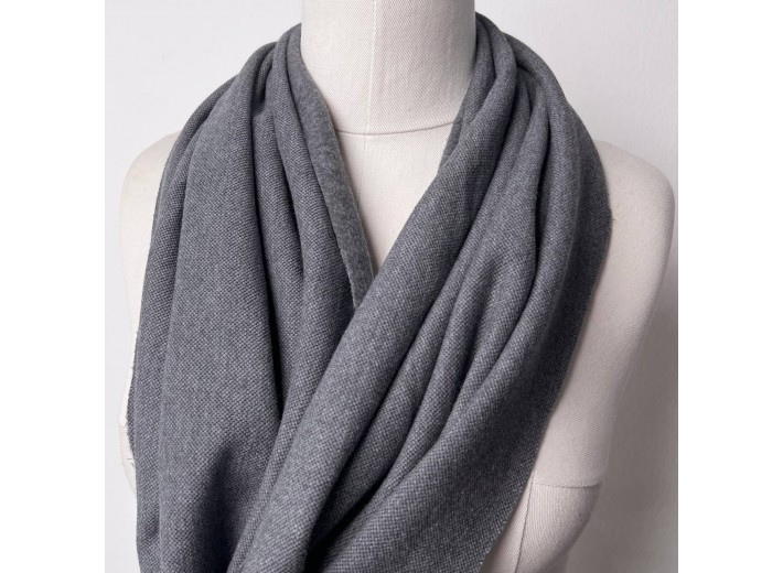 Футер-пике (3х нитка с начесом) Антрацит меланж