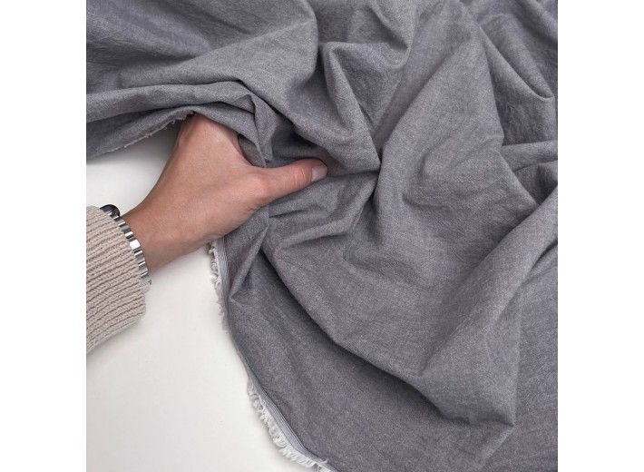 Хлопок вареный Серый меланж