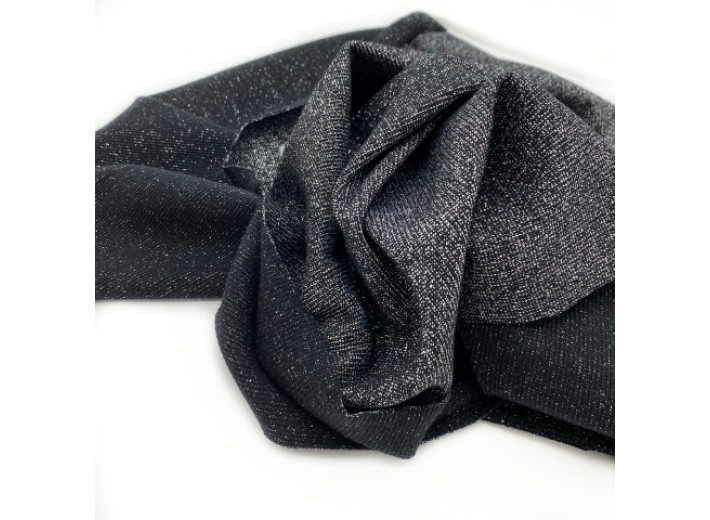 Кашкорсе Черный с люрексом (420 г/м2)