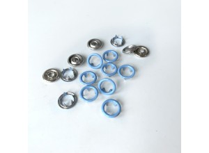 Кнопка 9,5 мм Голубой кольцо