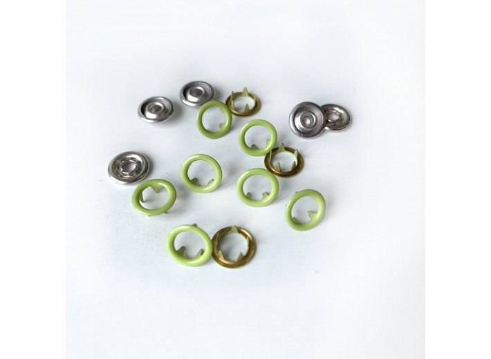 Кнопка 9,5 мм Зеленый кольцо