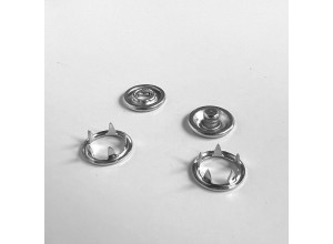 Кнопка 9,5 мм Никель кольцо