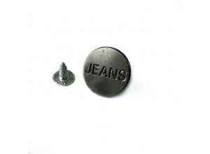 Пуговица джинсовая 17мм JEANS Черный никель
