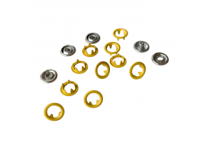 Кнопка 9,5 мм Желтый кольцо