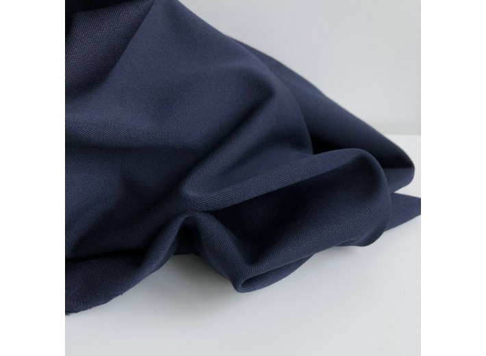Ткань костюмная с эластаном Темно-синий