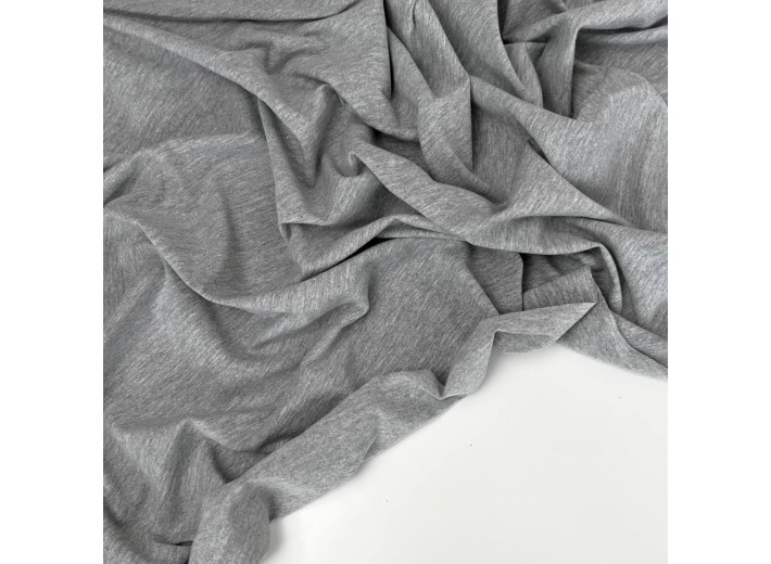 Кулирная гладь Темно-серый меланж (190 г/м2)