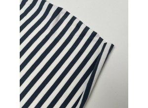 Кулирная гладь в полоску Темно-серый/Молочный (200г/м2)