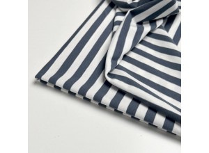 Кулирная гладь в полоску Темно-серый/Молочный (200г/м2)