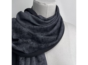 Кулирная гладь варенка с велюр-эффектом Черный 100% х/б (200 г/м2)