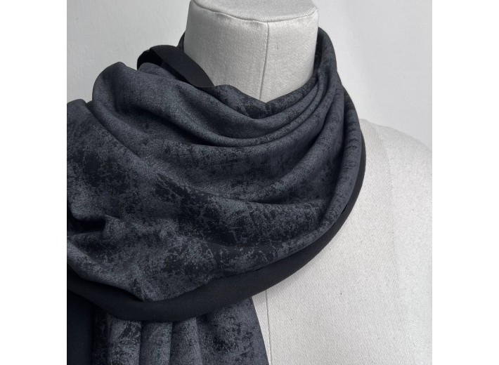 Кулирная гладь варенка с велюр-эффектом Черный 100% х/б (200 г/м2)