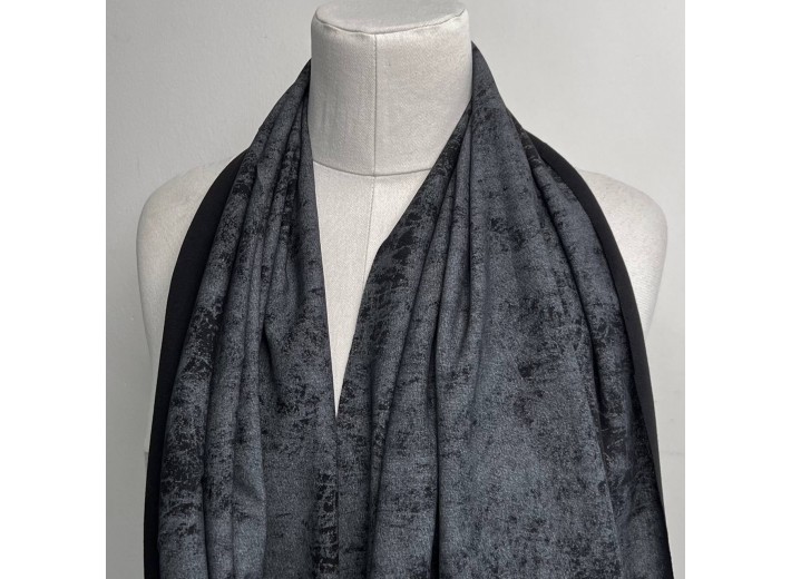 Кулирная гладь варенка с велюр-эффектом Черный 100% х/б (200 г/м2)