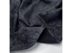 Кулирная гладь варенка с велюр-эффектом Черный 100% х/б (200 г/м2)