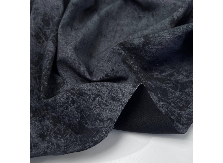 Кулирная гладь варенка с велюр-эффектом Черный 100% х/б (200 г/м2)