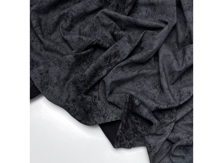 Кулирная гладь варенка с велюр-эффектом Черный 100% х/б (200 г/м2)