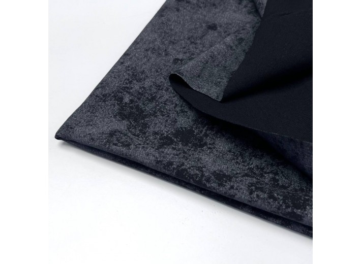 Кулирная гладь варенка с велюр-эффектом Черный 100% х/б (200 г/м2)