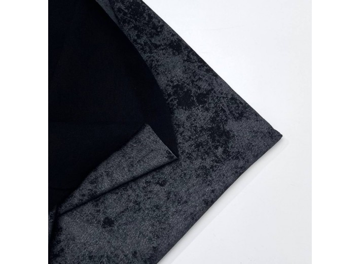 Кулирная гладь варенка с велюр-эффектом Черный 100% х/б (200 г/м2)