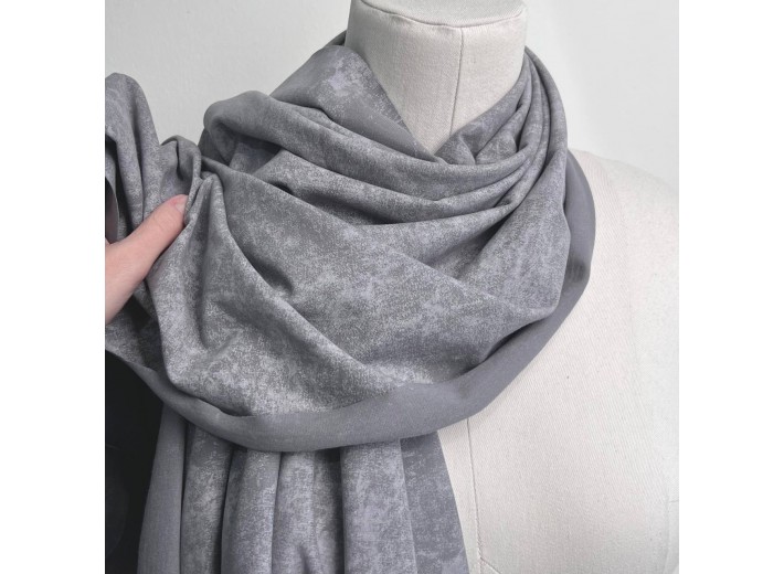 Кулирная гладь варенка с велюр-эффектом Серый 100% х/б (190 г/м2)