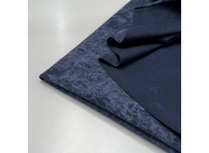 Кулирная гладь варенка с велюр-эффектом Темно-синий 100% х/б (190 г/м2)