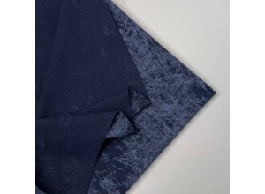 Кулирная гладь варенка с велюр-эффектом Темно-синий 100% х/б (190 г/м2)