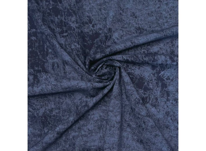 Кулирная гладь варенка с велюр-эффектом Темно-синий 100% х/б (190 г/м2)
