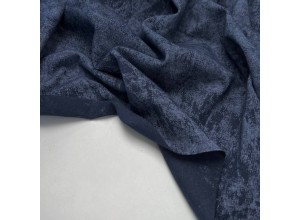 Кулирная гладь варенка с велюр-эффектом Темно-синий 100% х/б (190 г/м2)