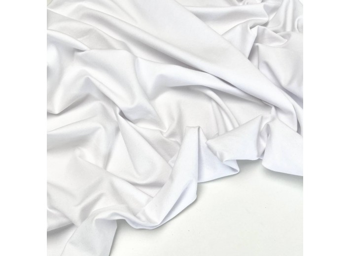 Кулирная гладь с велюр-эффектом Белый (210г/м2)