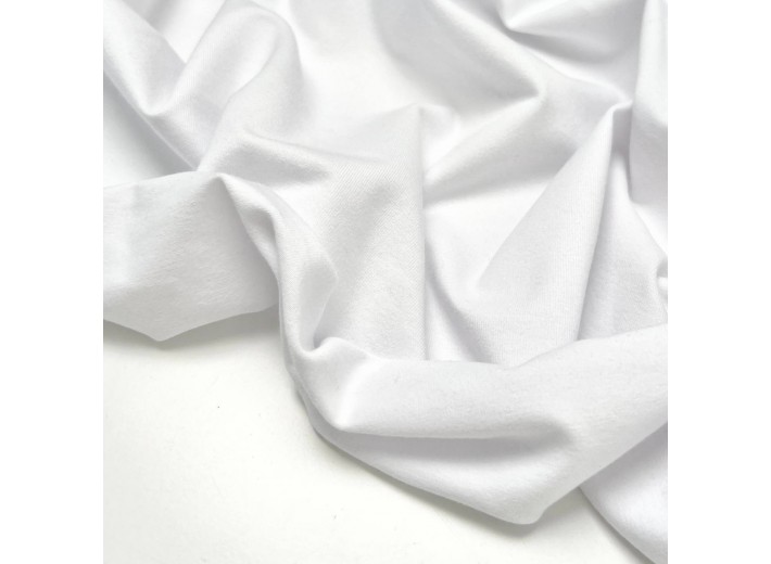 Кулирная гладь с велюр-эффектом Белый (210г/м2)